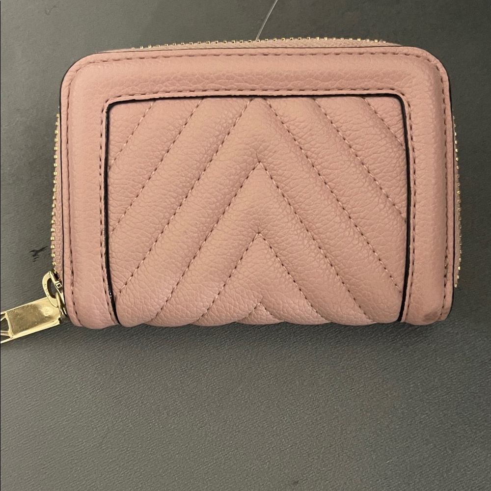 Pink Victoria Secret Quilted Wallet with Gold Accents - Picture 3 of 3